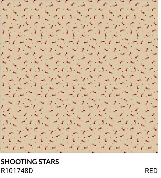 American Icons fabric by Carrie Quinn for Marcus Fabrics Shooting Stars Red R101748D