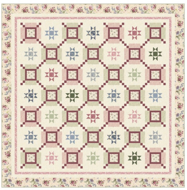 Wild Flowers Quilt Kit Approximately 79” x 79”