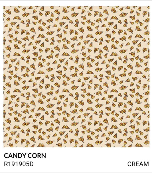 Marcus Fabrics Halloween Haunts by Designer Cindy Staub Candy Corn R191905D Cream
