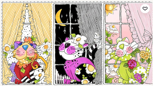 Loralie Designs Kitties in the Window Panel 692-196
