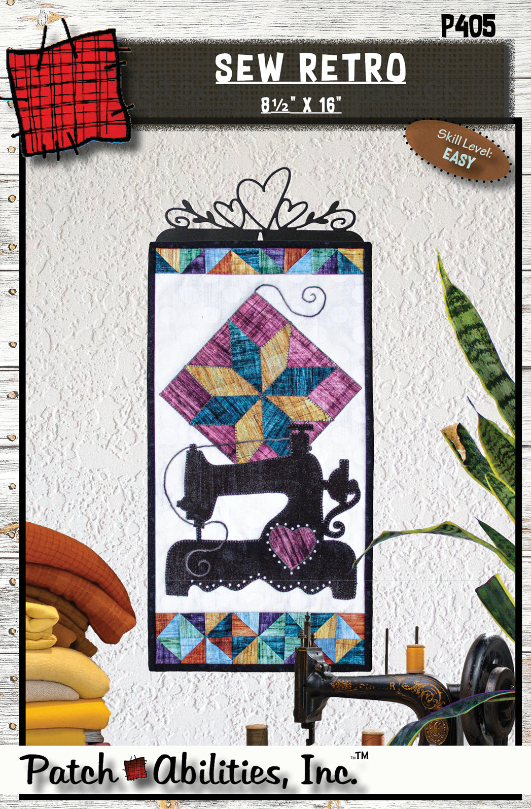 Patch Abilities, Inc. Sew Retro Pattern 8 1/2” x 16”
