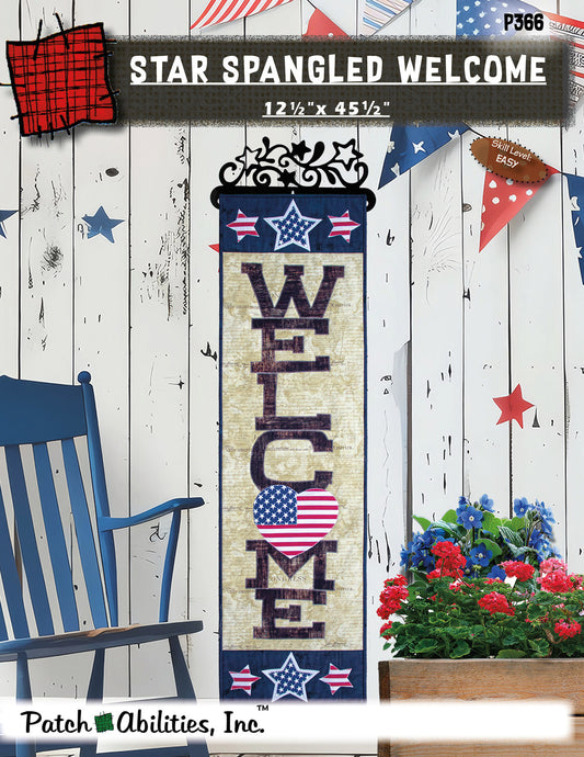 Patch Abilities, Inc. Star Spangled Welcome Pattern 12 1/2” x 45 1/2”