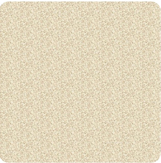 Marcus Fabrics Grace Elizabeth Collection by Carrie Quinn of Pieceful Gathering Quilt Shop, Petite Flowers R101688D Cream