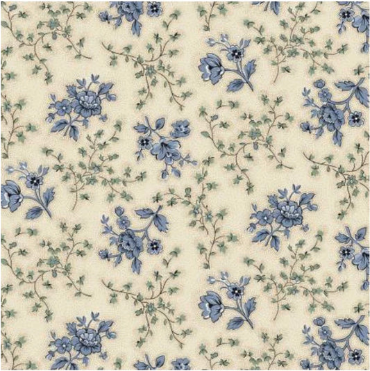 Marcus Fabrics Grace Elizabeth Collection by Carrie Quinn of Pieceful Gathering Quilt Shop, Floral & Vine R101683D Cream